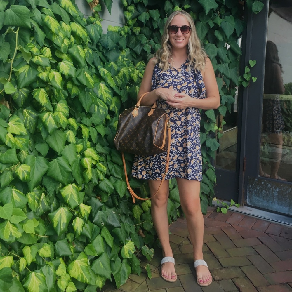 Knee length dress, barely worn, no tags though